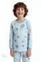 Boy's Blue Mini Dragon Riders Cotton Long Sleeve 2-Piece Pajama Set - 3