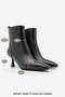 Women's Blunt Toe Zippered Stitched Detailed Heeled Casual Boots Teyris Black - 8