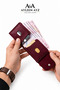 Viral Vegan Leather Card Holder Wallet & Keychain Set |   Cash Money Box with Gift Box - 4