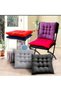 4-piece Chair Cushion – Tied, Non-Sagging Foam Filled, Washable – 40x40 cm - 7