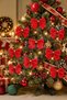 New Year's Pine Tree Ornament Bow 12 Pcs 5 cm - 2