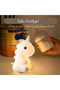 Silicone Unicorn Night Light 7 Colors 4 Modes Dimmable Remote Control Rechargeable Led Lamp 1200Mah for Kids Bedroom Nursery White - 5