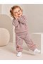 Simit Yaka Apple Printed Sweatshirt/Apple Printed Wide Leg Sweatpants 3-Piece Set