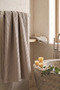 %100 Cotton Waffle Patterned Body Towel - Natural - 70X140 cm Bath and Beach Towel Beige - 2
