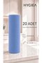 Roll of 20 Microfiber Cleaning Cloths 25X25 cm – Disposable, Washable, Reusable – Blue
