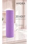 Roll of 20 Microfiber Cleaning Cloths 25X25 cm – Disposable, Washable, Reusable – Lilac