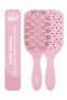 Go Green Paddle Detangler Wide Hair Brush for Thick Strands Hair Pink