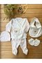 Newborn Baby Hospital Discharge Set, 5 Pieces, Teddy Bear Patterned Pink - 3