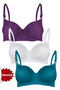 Women's Padded Push up 3-Piece Bra Set with Underwire Support - 5