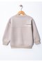 Oversized Simit Yaka 003 Printed Arka Paneled Ve Printed 3 İp Ş Fleece-Lined Children's Sweatshirt - 4