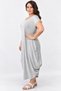 Casual Plus Size Combed Cotton Dress Gray - 2