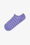 Pink White Trendy Pattern Striped Cotton 5 Pairs Sneaker Socks - 5