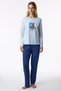 Gray Melange Winter Trip Christmas Patterned Cotton Long Sleeve Pants Pajama Set - 2