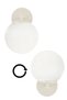 Rain Sconce 2 Pieces White-White Globe Glass, Modern Decorative Sconce, 2-Globe Glass Wall Sconce, Decorative Wall Lighting, Living Room, Bedroom and Hallway Lighting - 4