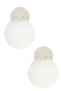 Rain Sconce 2 Pieces White-White Globe Glass, Modern Decorative Sconce, 2-Globe Glass Wall Sconce, Decorative Wall Lighting, Living Room, Bedroom and Hallway Lighting - 3