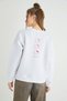 Licensed Printed Thick Oversize White Sweatshirt - 2