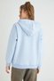 Licensed Printed Hooded Thick Blue Sweatshirt - 5