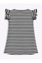 Girls' Floral Dress Black and White Striped Spring Summer Season 3-6 Years Old - 5