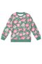 Girls' Winter Floral Patterned Green Long Sleeve Tracksuit Set 4-10 Years Old - 5