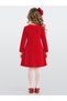 Twin Deer Girls Velvet Red Christmas Dress - 2