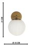 Rain Sconce Antique White Globe Glass, Modern Decorative Sconce, Globe Glass Wall Sconce, Decorative Wall Lighting, Living Room, Bedroom and Hallway Lighting - 4