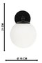 Rain Sconce Black-White Globe Glass, Modern Decorative Sconce, Globe Glass Wall Sconce, Decorative Wall Lighting, Living Room, Bedroom and Hallway Lighting - 5