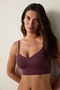 Burgundy Pointel Stitch-Free Detachable Bralette with Underwire - 3
