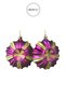 New Year's Ornament Luxury Ball Set of 2 Fuchsia Gold 10 cm - 2