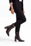 Women's Pointed Toe Thick Heel Boots Esvon Brown - 4