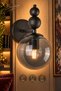 Infinite Sconce Black Smoked Glass