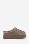 Women’s Fur-Lined Thick Sole Closed-Toe Everyday Winter Slippers Furenta Taupe Suede - 3