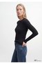 Long Sleeve Black Basic T-Shirt Fitted / Fitted 1612817 -900