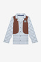 Boy Sheriff Shirt Multicolor Pajamas Set - 2