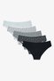 Black Crispy Leaf Patterned 5-Piece Hipster Panties