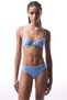 Seashell Boncuklu Mavi Balenli Bikini Üstü - 4