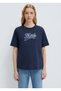 M1613565 Logo Embroidered T-Shirt Women's T-Shirt Dark Blue - 4