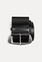 Leather Belt with Metal Buckle - 2