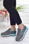 Z19250 Genuine Nubuck Leather Casual Sports Shoes Grey-turquoise - 2