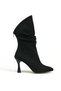 Feles Back Zippered Women's Boots BLACK-SUEDE - 4