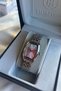 Women's barrel case pink dial silver metal strap wristwatch - gift - 6