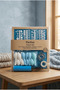 Winter Themed Birthday Decoration Classic Set Blue Felt Letter Board with Stand and Balloon Chain - 4