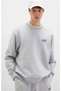 0611716-900 Logo Printed Crew Neck Sweatshirt Gray - 3