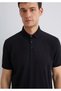 M0612011 Polo Neck T-Shirt Men's T-Shirt Black - 6