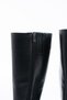 Uliana Genuine Leather Black Women's Flat Sole Below the Knee Boots - 6