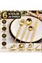 Gold 6-Person 24-Piece Fork Spoon Knife Set