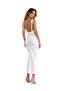 Vs-1059 Dina White Collared Slim Strap Bodycon Maxi Dress - 2