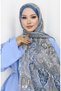 Ethnic Pattern Janjan Shawl 70304-22 Indigo
