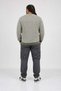 Large Size Men's Crew Neck Sweatshirt 22715-khaki - 2