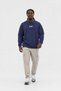 Men's Plus Size Crew Neck Sweat Hlsnk 23204 INDIGO