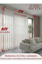 Ceylan Ecru Tulle Curtain 1/3 Pleated Tulle Curtain Apm - 5